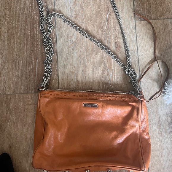 Rebecca Minkoff tan soft perforated leather shoulder cross body handbag - Picture 3 of 8